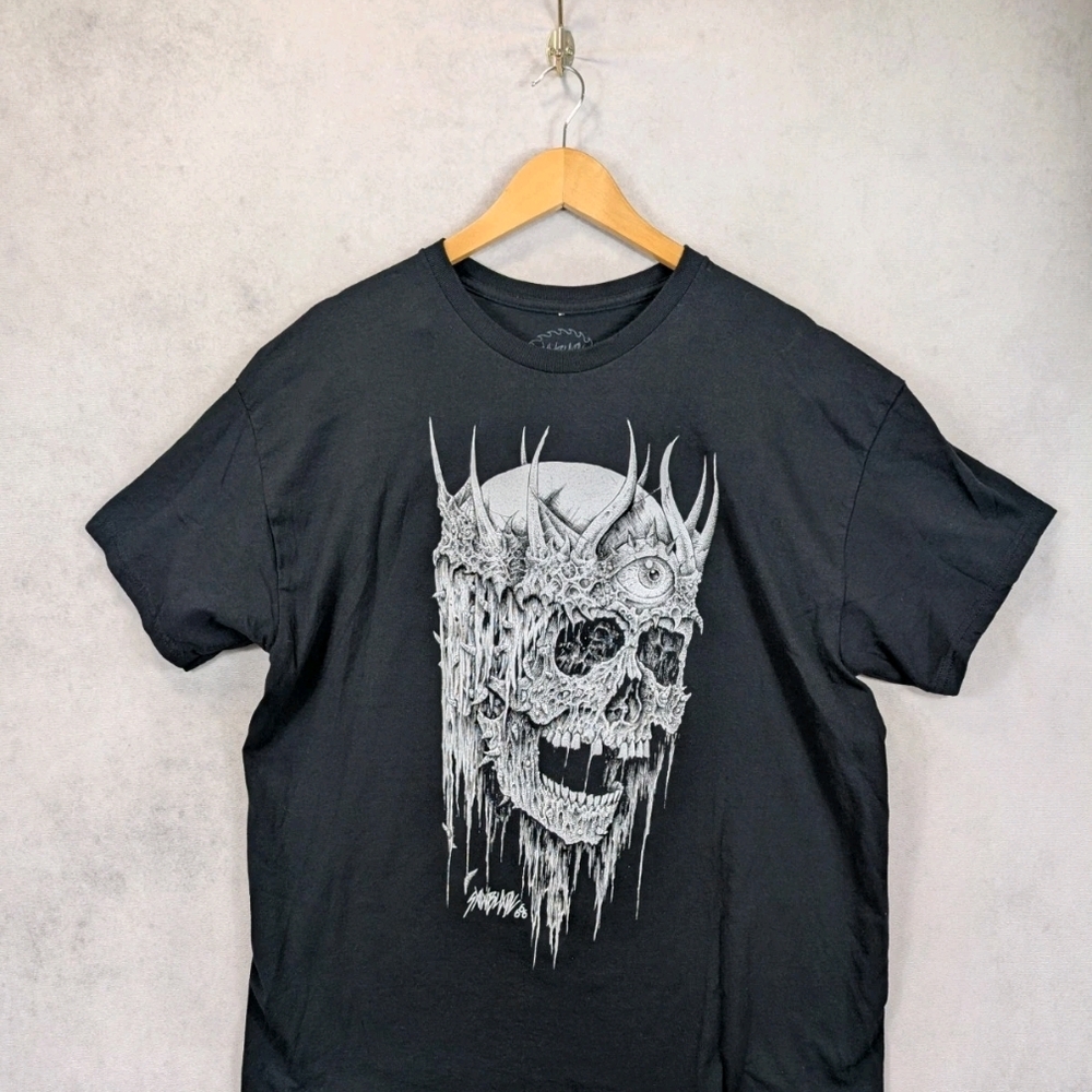 Sawblade 666 Third Eye Skull Graphic T-Shirt Men’s Size XL Black